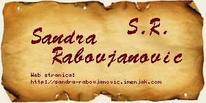 Sandra Rabovjanović vizit kartica